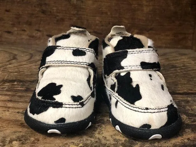 Twisted X Infant and Toddler Hair On Cow Print Chukka Driving Mocs ICA0013