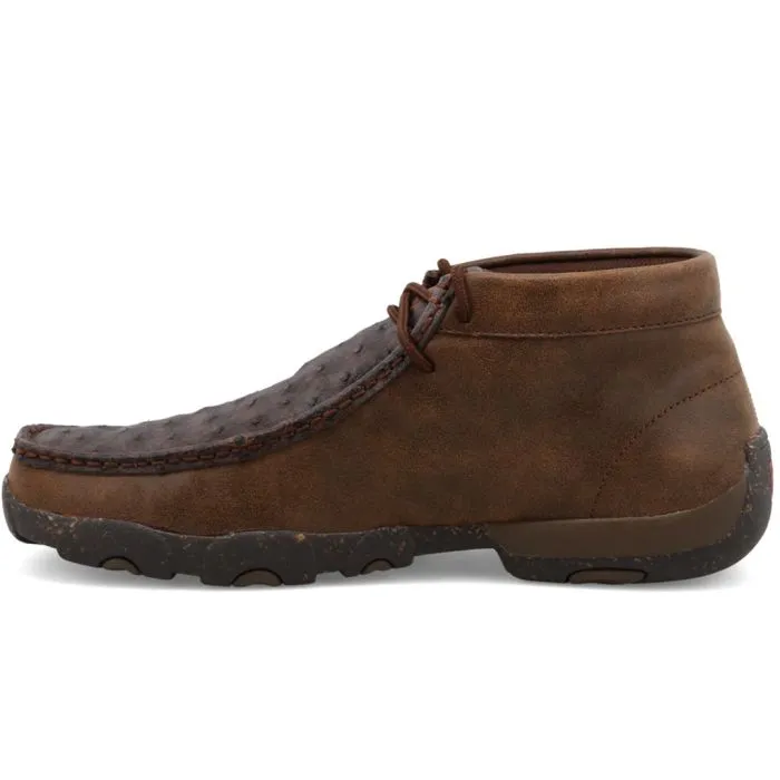 Twisted X Men's Chukka Driving Moc Brown & Brown Ostrich