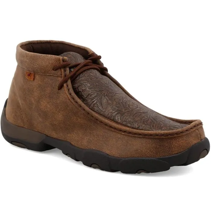 Twisted X Men's Chukka Driving Moc Brown & Brown Print