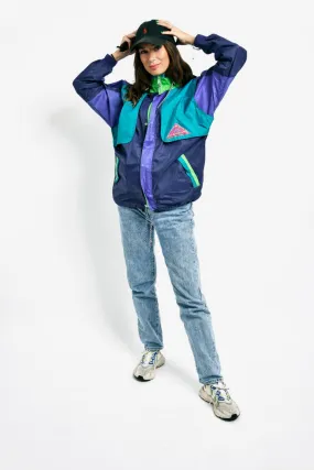 Vintage hooded windbreaker jacket