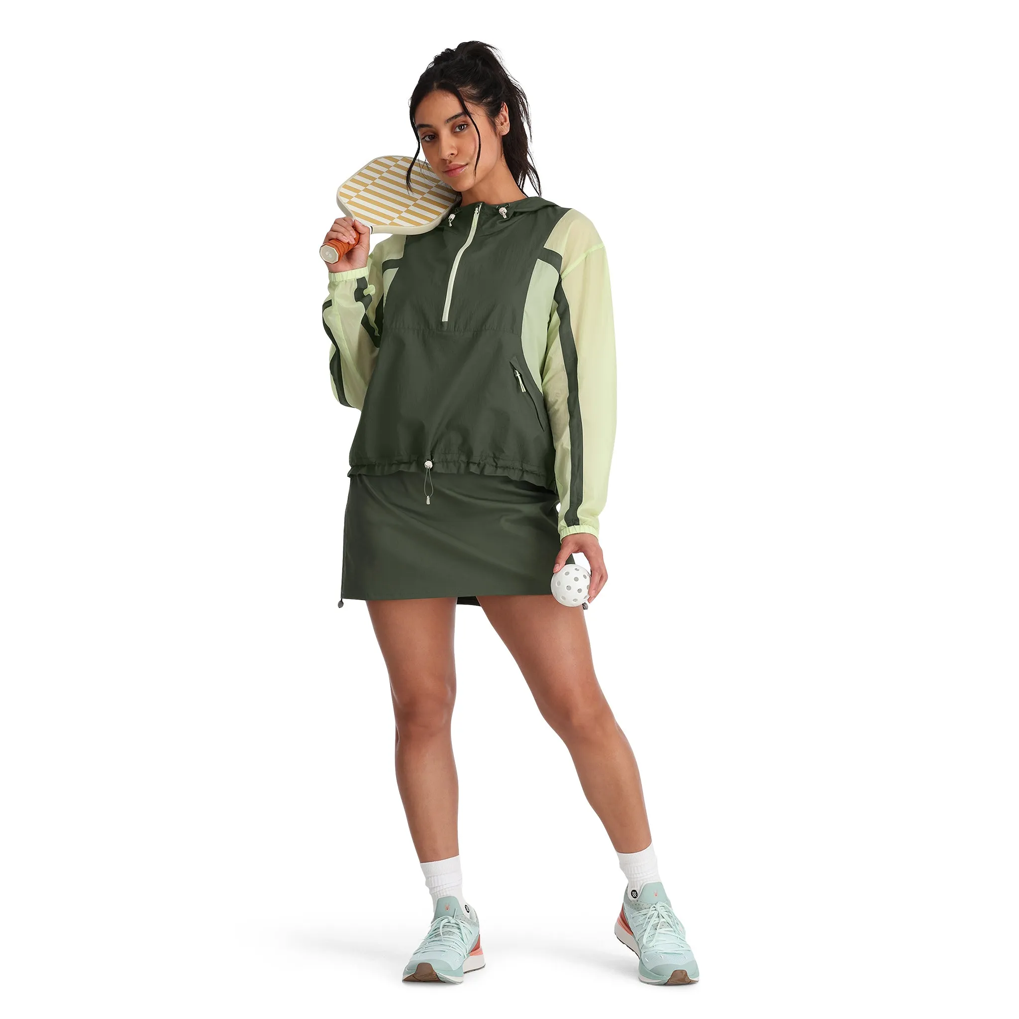 Womens Boulder Lite Anorak - Thyme Green