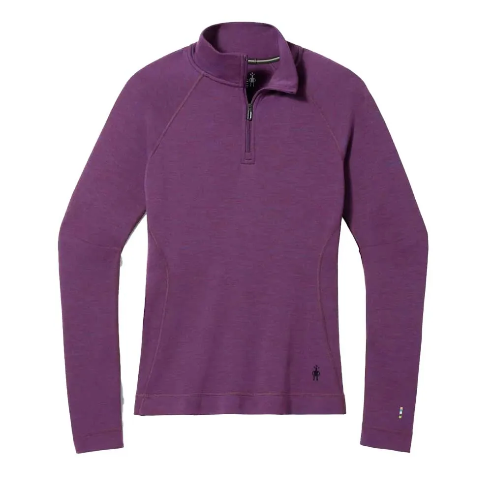 Women's Classic Thermal Merino Base Layer 1/4 Zip - Purple Iris Heather