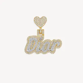 Women's Custom Cursive Name Pendant (2-Layer)